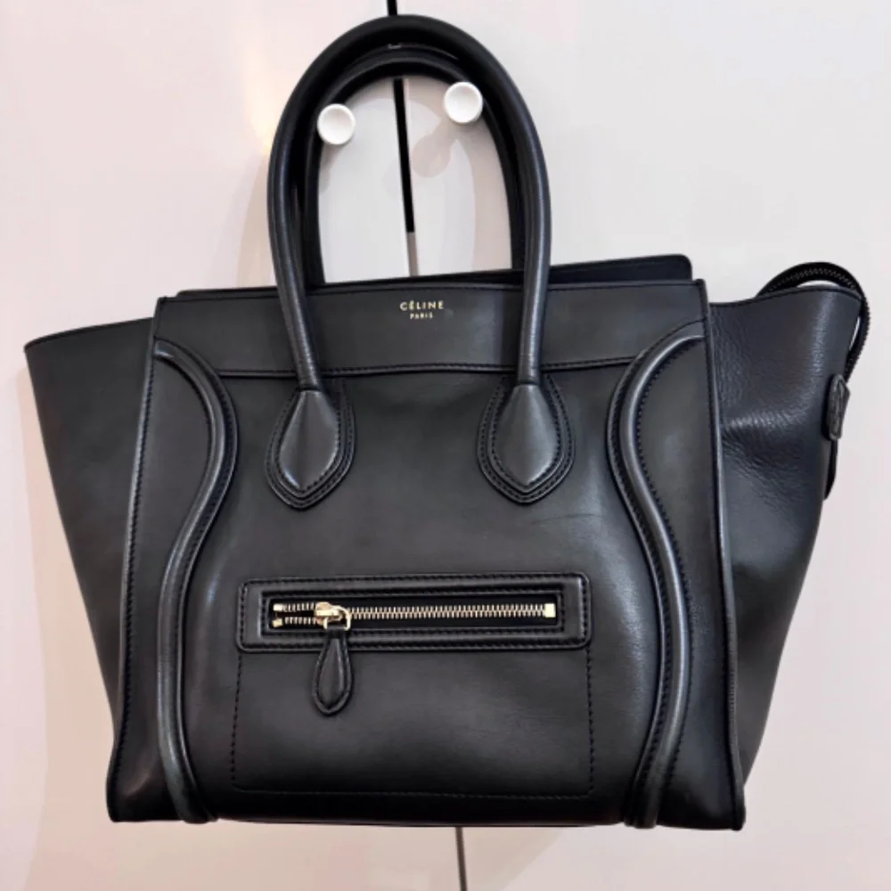 CELINE Smooth Calfskin Mini Luggage Black - Picture 2 of 7